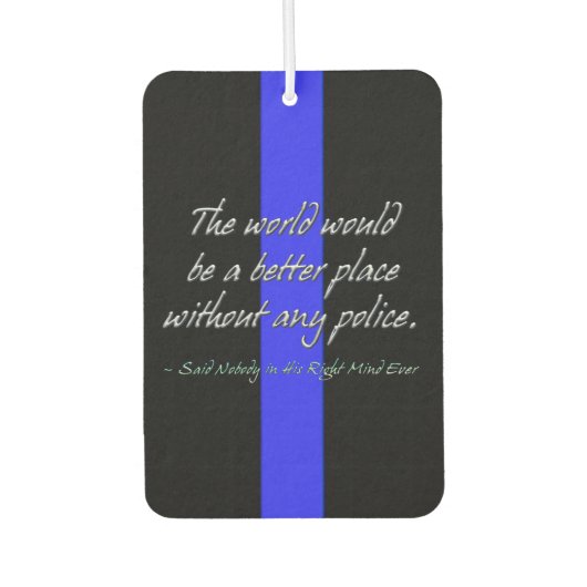 Hoofd politie Thin Blue Line Luchtverfrisser (Voorkant)