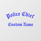 Hoofd politie van de Thin Blue Line Raamsticker (Vel)