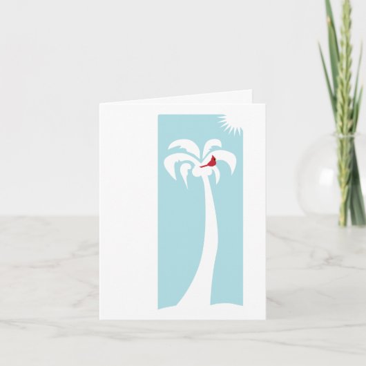 Hoofd Rode Snowbird Notecard Feestdagen Kaart (Voorkant)