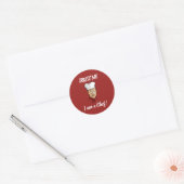 Hoofd Ronde Sticker (Envelop)
