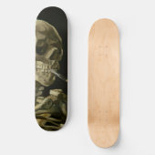 Hoofd Skelet met Sigarette van Van Gogh Skateboard (Voorkant)