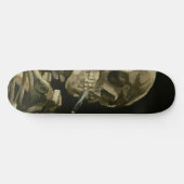 Hoofd Skelet met Sigarette van Van Gogh Skateboard (Horizontaal)