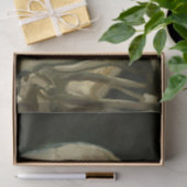 Hoofd Skelet met Sigarette van Van Gogh Tissuepapier (Geschenk)