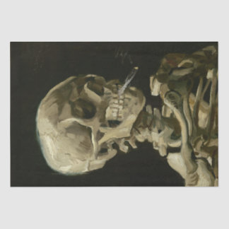 Hoofd Skelet met Sigarette van Van Gogh Tissuepapier