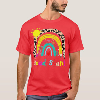 Hoofd Start leraar luipaard regenboogkop Start Tea T-shirt