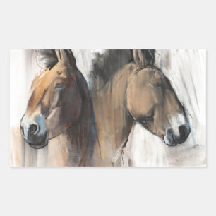 Hoofd Studie Rechthoekige Sticker