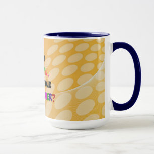 Hoofd superheld Humor over abstract ontwerp Mok