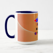 Hoofd superheld Humor over abstract ontwerp Mok (Links)