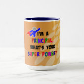 Hoofd superheld Humor over abstract ontwerp Mok (Midden)