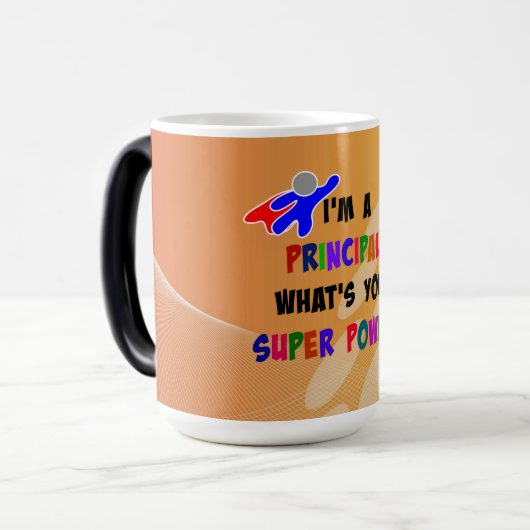 Hoofd superheld Humor over Abstract ontwerp-Mok Magische Mok (Voorkant links)