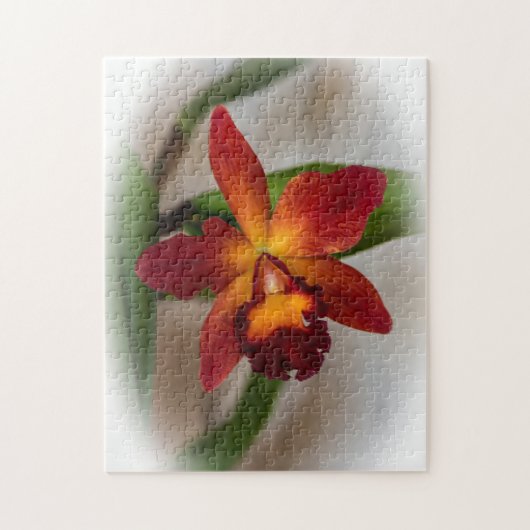 Hoofd Sweet Orange Orchidee Puzzel (Verticaal)