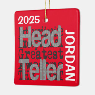Hoofd Teller Extraordinaire CUSTOM Keramisch Ornament