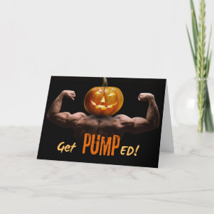 Hoofd Turner Halloween Bodybuilder Gepompt Kaart