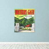 Hoofd Uitzicht van de Ingang naar het Watkins Glen Canvas Afdruk (Insitu (Houten vloer))