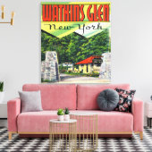 Hoofd Uitzicht van de Ingang naar het Watkins Glen Canvas Afdruk (Insitu (Woonkamer))