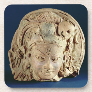 Hoofd van Ardhanarisvara, Newal, Unnao (terracotta Onderzetter