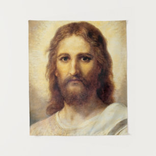 Hoofd van Christus door Heinrich Hofmann Wandkleed