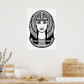 Hoofd van Cleopatra illustratie Poster (Keuken)
