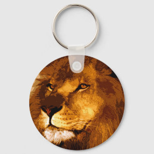 Hoofd van de African Lion Sleutelhanger