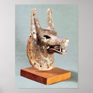 Hoofd van de Anubis, met scharnierende kaak Poster