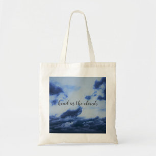 Hoofd van de canvas tas die de wolken koopt
