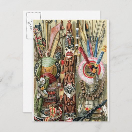 Hoofd van de gemeente Loango Briefkaart (Voorkant / Achterkant)