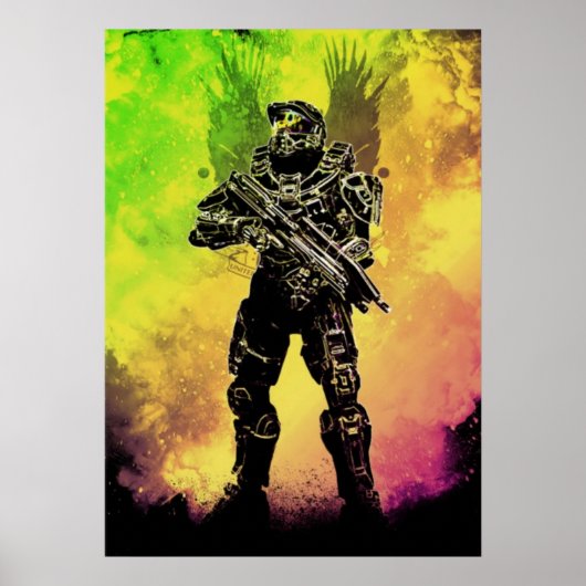 Hoofd van de Halo Poster (Voorkant)