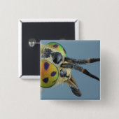 Hoofd van de hertenvlieg vierkante button 5,1 cm (Voorkant /achterkant)