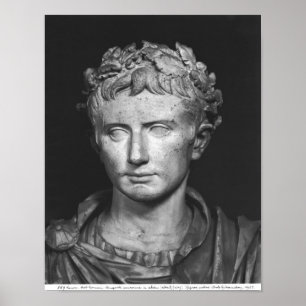 Hoofd van de keizer Augustus Poster
