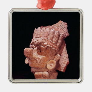 Hoofd van de Maismaisgod, Oaxaca, c.500 AD Metalen Ornament