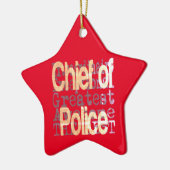 Hoofd van de politieagent keramisch ornament (Links)