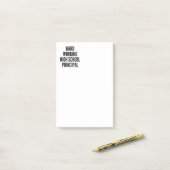 Hoofd van de vaste werkschool post-it® notes (Op bureau)