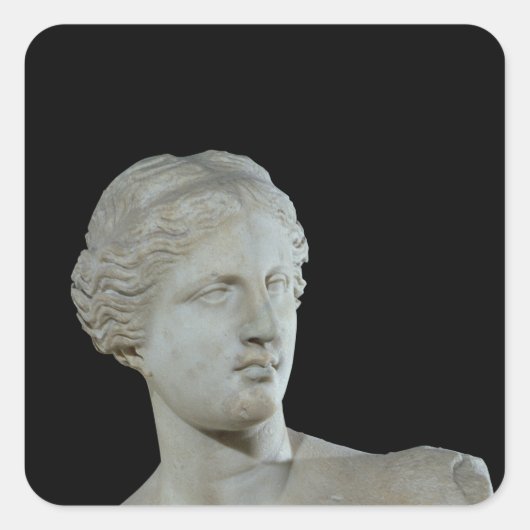 Hoofd van de Venus de Milo, c.100 BC Vierkante Sticker (Voorkant)