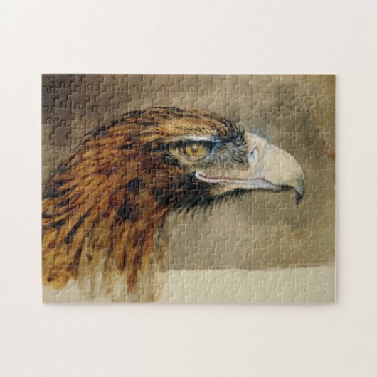 Hoofd van een Golden Eagle (door John Ruskin) Legpuzzel (Horizontaal)