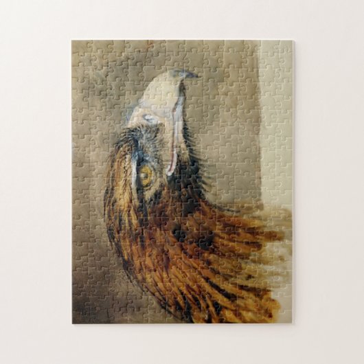 Hoofd van een Golden Eagle (door John Ruskin) Legpuzzel (Verticaal)