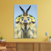 Hoofd van een hertenvlieg canvas afdruk (Insitu (Woonkamer))