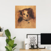 Hoofd van een hond van Pierre Renoir,  Kunst Poster (Thuiskantoor)