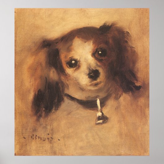Hoofd van een hond van Pierre Renoir,  Kunst Poster (Voorkant)