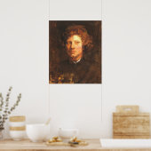 Hoofd van een jong Man - van Dyck Fine Art Poster (Keuken)