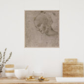 Hoofd van een jonge vrouw poster (Keuken)