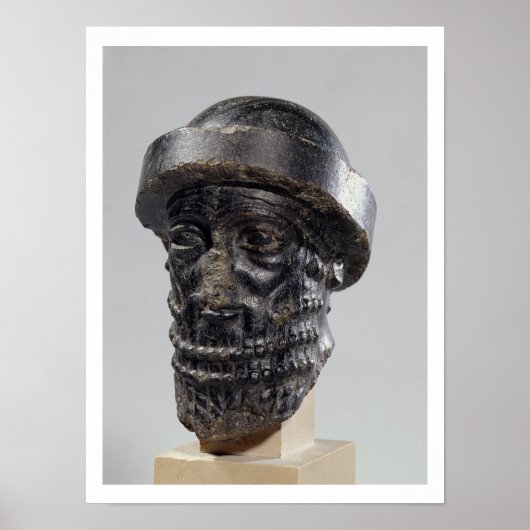 Hoofd van een koning, mogelijk Hammurabi, koning v Poster (Voorkant)