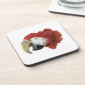 Hoofd van een Macaw (1725-1792) Aert Schouman Bier Onderzetter (Linkerzijde)