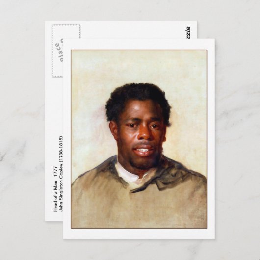 Hoofd van een Man van John Singleton Copley Briefkaart (Voorkant / Achterkant)