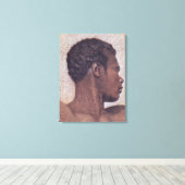 Hoofd van een neger canvas afdruk (Insitu (Houten vloer))