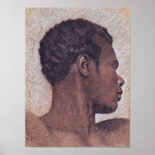 Hoofd van een neger poster