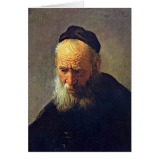 Hoofd van een oud Man per cirkel van Rembrandt
