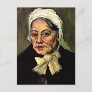 Hoofd van een Oud Woman White Pet van Vincent van Briefkaart