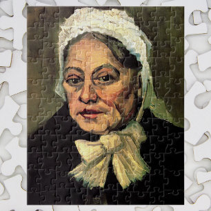 Hoofd van een Oud Woman White Pet van Vincent van  Legpuzzel