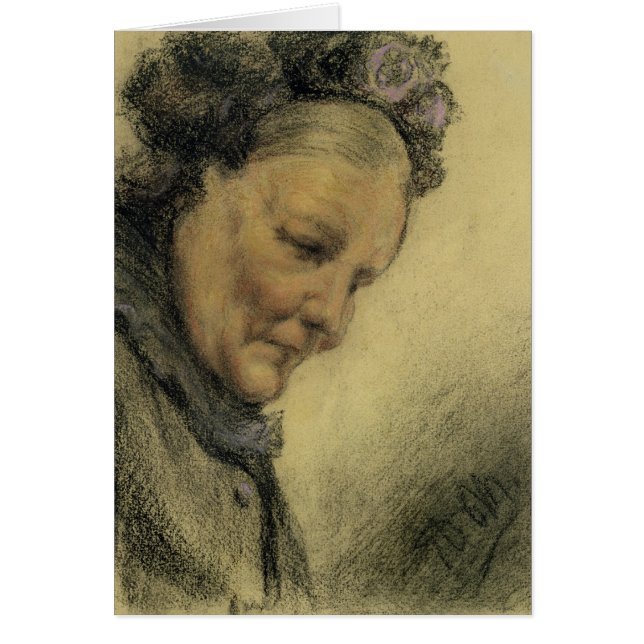 Hoofd van een oude dame (Voorkant)