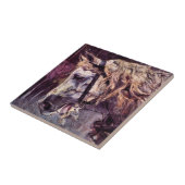 Hoofd van een paard van Giovanni Boldini,  kunst Tegeltje (Zijkant)